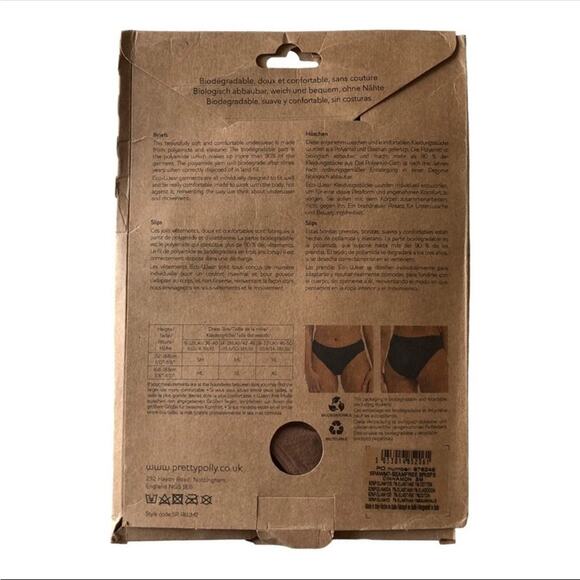 Pretty Polly NIP Eco Wear Sustainable Seamfree Basic Briefs Panty Cinnamon SM - Picture 12 of 14